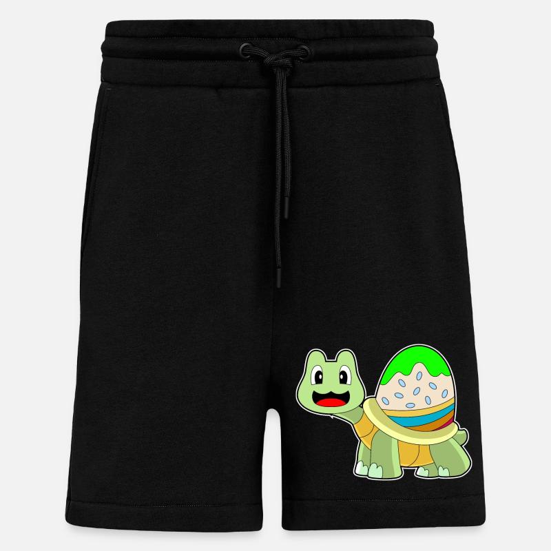Schildkröte Ostern Osterei - Shorts - made by SPREAD - SOLID BLACK