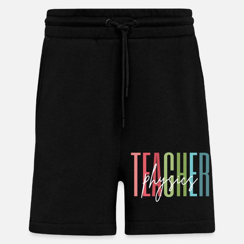 Cadeau d’école de professeur de physique - Short bio décontracté fabriqué en UE - SOLID BLACK