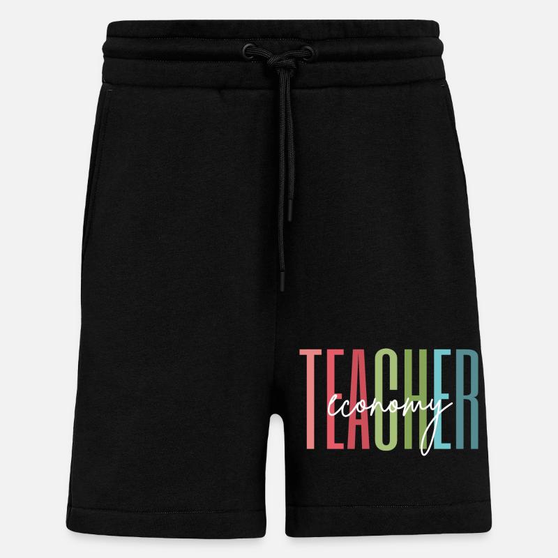 Wirtschaft Lehrerin Schule Lehren Geschenk - Shorts - made by SPREAD - SOLID BLACK