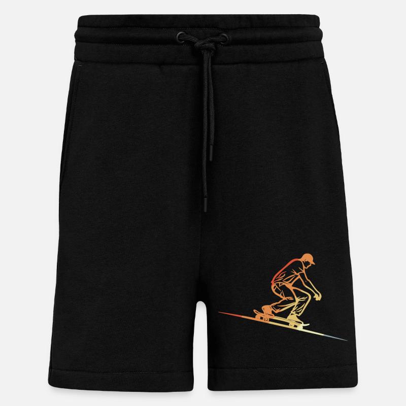 Skateboarding Retro Stil - Shorts - made by SPREAD - SOLID BLACK