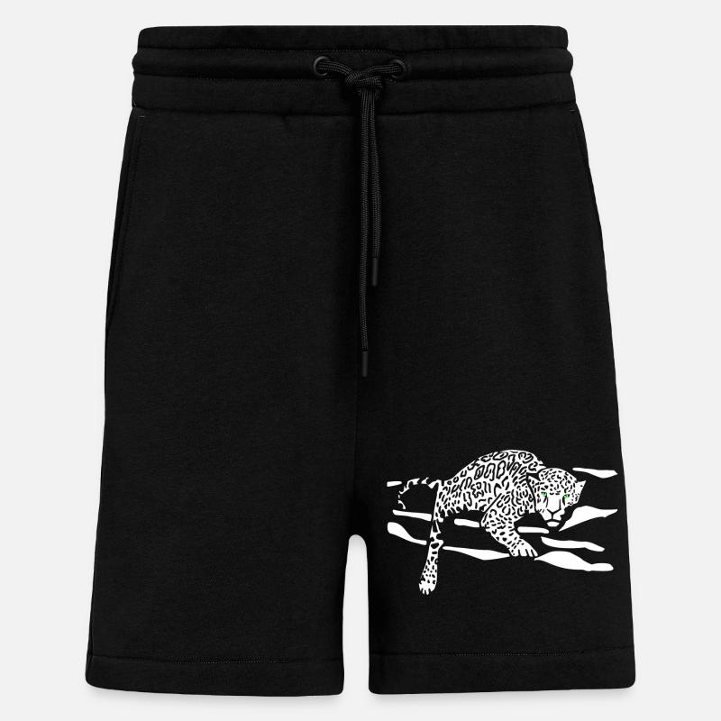 Leopard Sprung Silhouette - Shorts - made by SPREAD - SOLID BLACK
