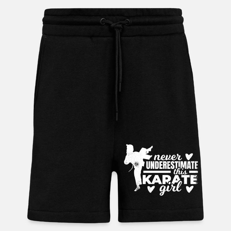 Karaté Filles - Short bio décontracté fabriqué en UE - SOLID BLACK