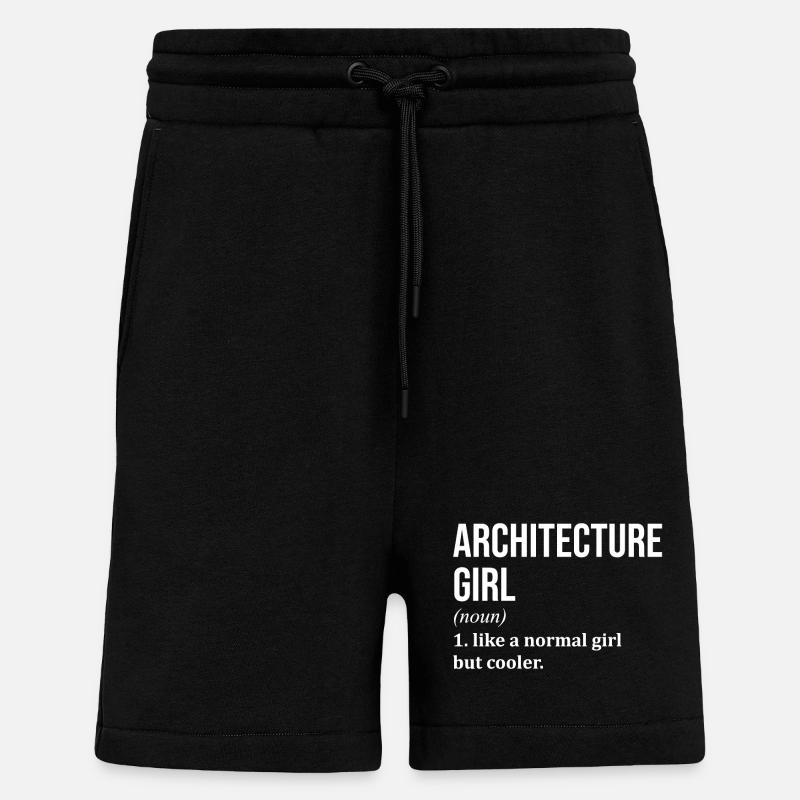 architecte - Short bio décontracté fabriqué en UE - SOLID BLACK