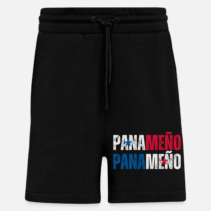 Drapeau panaméen, fierté panaméenne - Short bio décontracté fabriqué en UE - SOLID BLACK