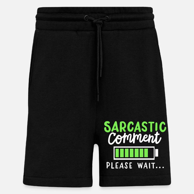 sarkastisch lustig Sarkasmus - Shorts - made by SPREAD - SOLID BLACK