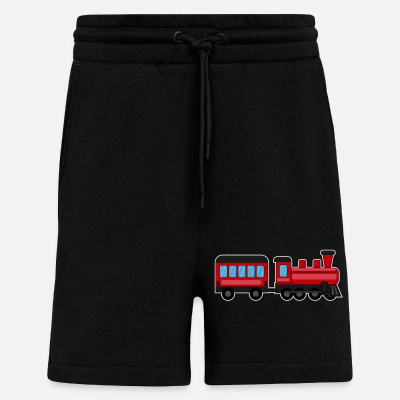 Eisenbahn, Zug, Dampflok - Shorts - made by SPREAD - SOLID BLACK