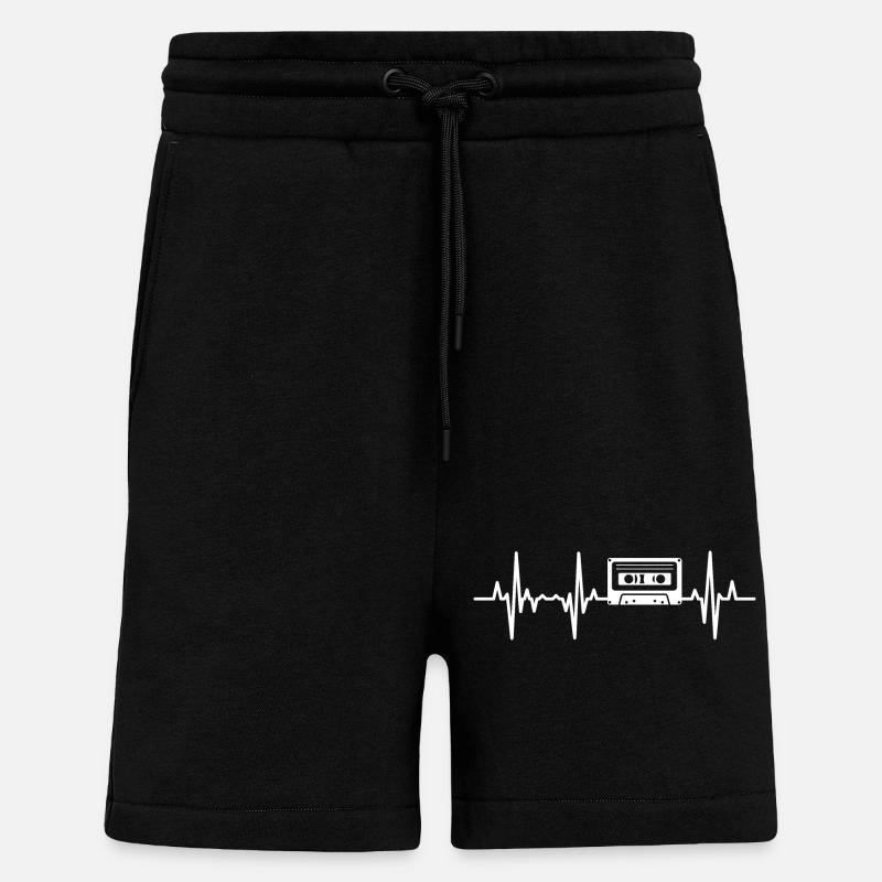80er Kassette Herzfrequenz - Shorts - made by SPREAD - SOLID BLACK