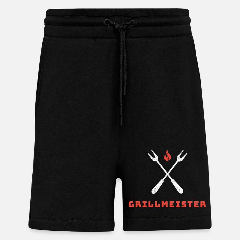 Grillmeister - Der Ultimative BBQ-Experte - Shorts - made by SPREAD - SOLID BLACK