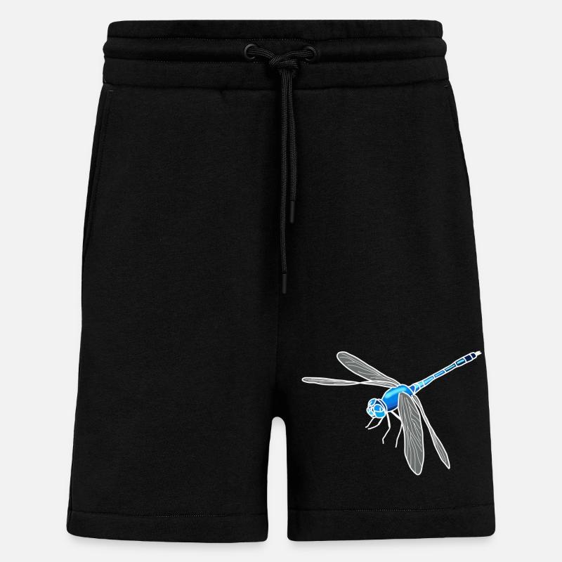 Libelle lineart - Shorts - made by SPREAD - SOLID BLACK