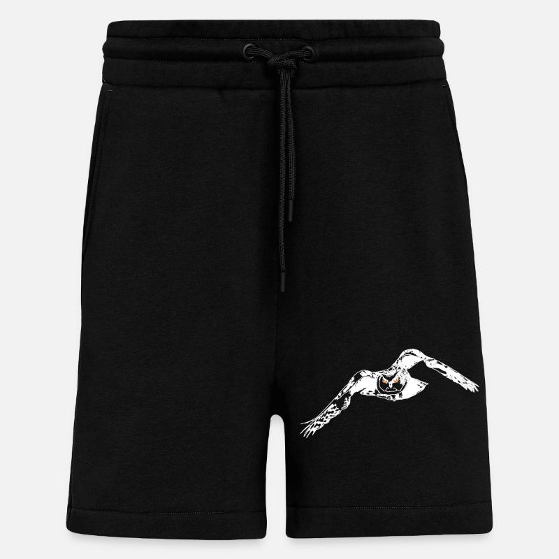 Uhu lineart - Shorts - made by SPREAD - SOLID BLACK