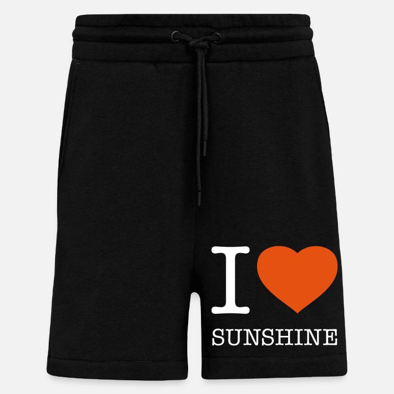 I LOVE SUNSHINE Sonne - Shorts - made by SPREAD - SOLID BLACK