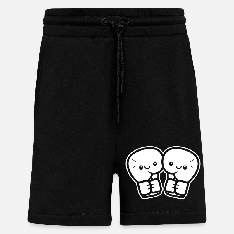Lustige Boxhandschuhe - Shorts - made by SPREAD - SOLID BLACK