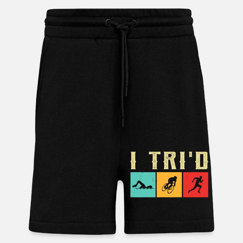 Triathlon suit - triathlete in training - Shorts - made by SPREAD - SOLID BLACK