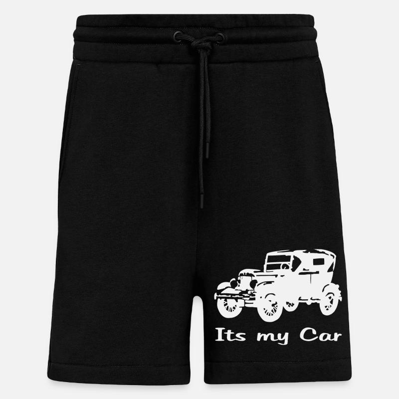 Oldtimer Motiv mit Schrift - Shorts - made by SPREAD - SOLID BLACK