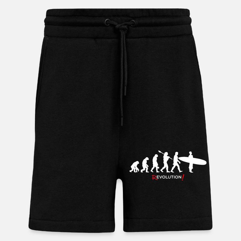Revolution - Evolution Man Fun Twist07 - Shorts - made by SPREAD - SOLID BLACK