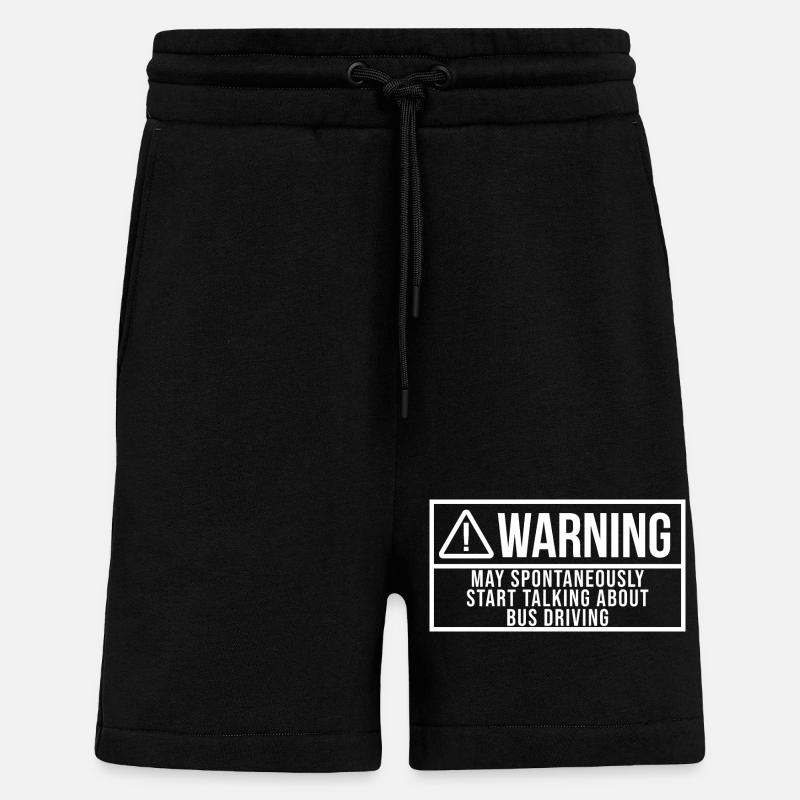 chauffeur de bus - Short bio décontracté fabriqué en UE - SOLID BLACK