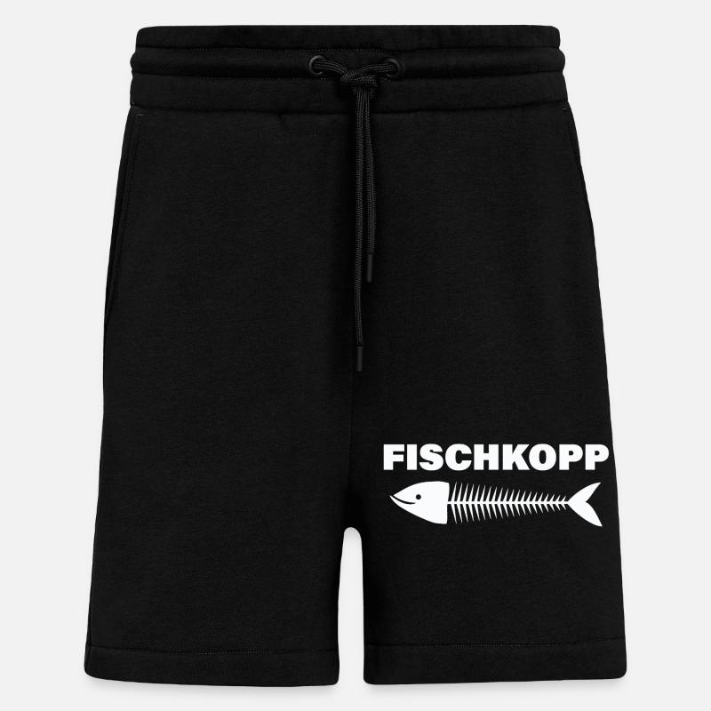 FISCHKOPP - Short bio décontracté fabriqué en UE - SOLID BLACK