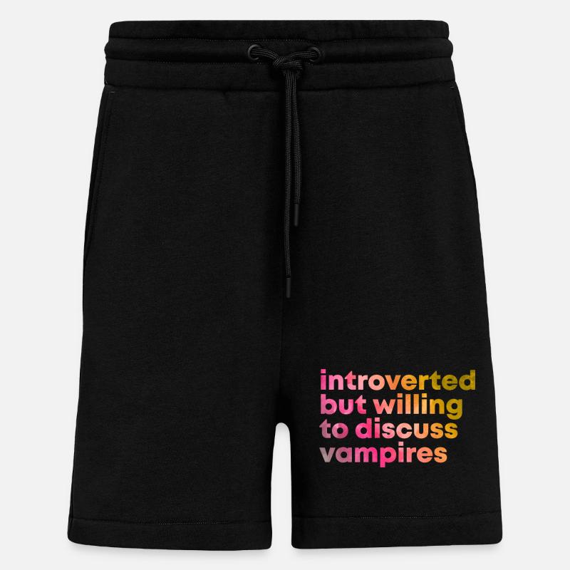 vampire - Short bio décontracté fabriqué en UE - SOLID BLACK