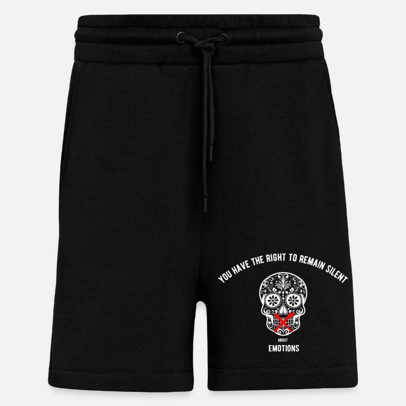Droit de garder le silence - Short bio décontracté fabriqué en UE - SOLID BLACK