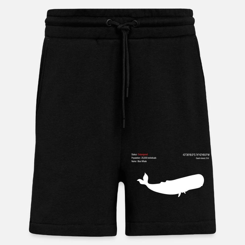 Baleine - Short bio décontracté fabriqué en UE - SOLID BLACK