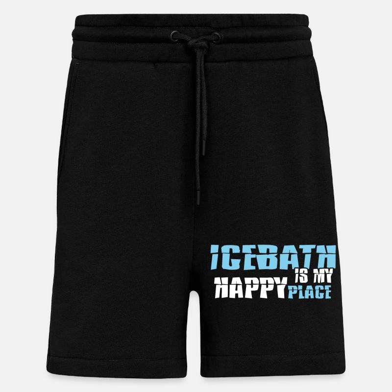 baths winter bathing hole bathing - Shorts - made by SPREAD - SOLID BLACK