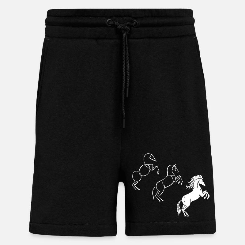 Zeichne mir ein weißes Pferd - Shorts - made by SPREAD - SOLID BLACK