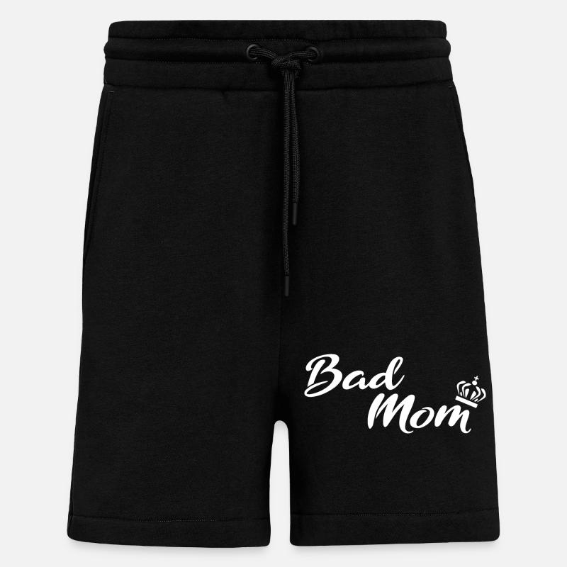 Bad Mom white - Shorts - made by SPREAD - SOLID BLACK