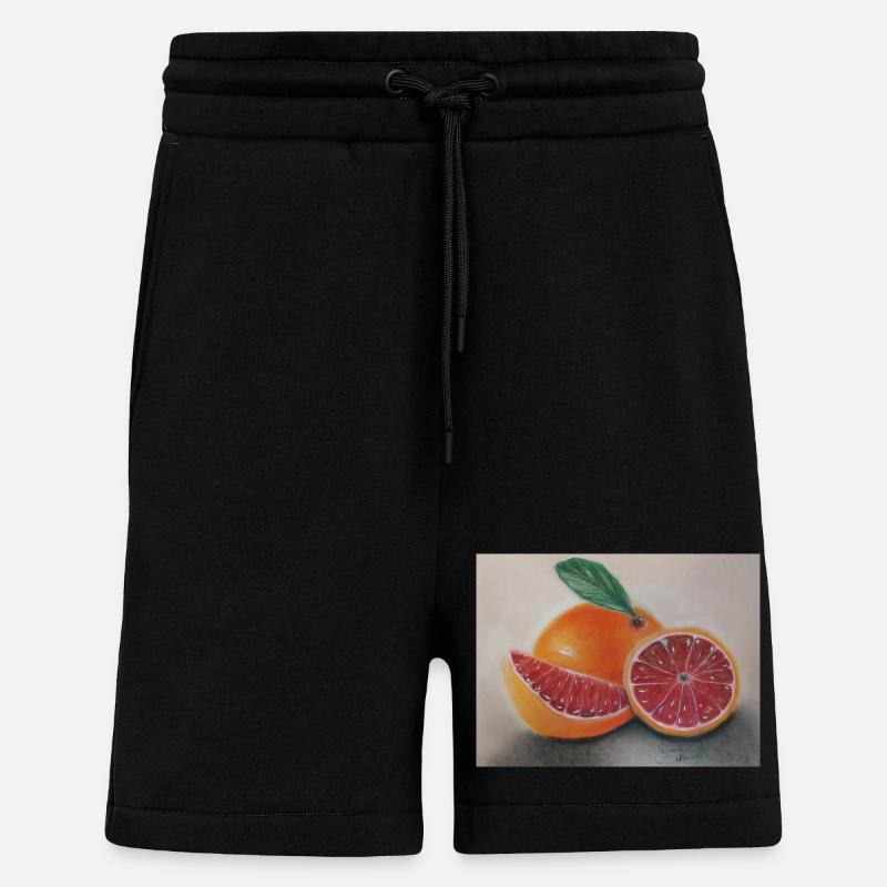 Blutorangen Illustration - Shorts - made by SPREAD - SOLID BLACK