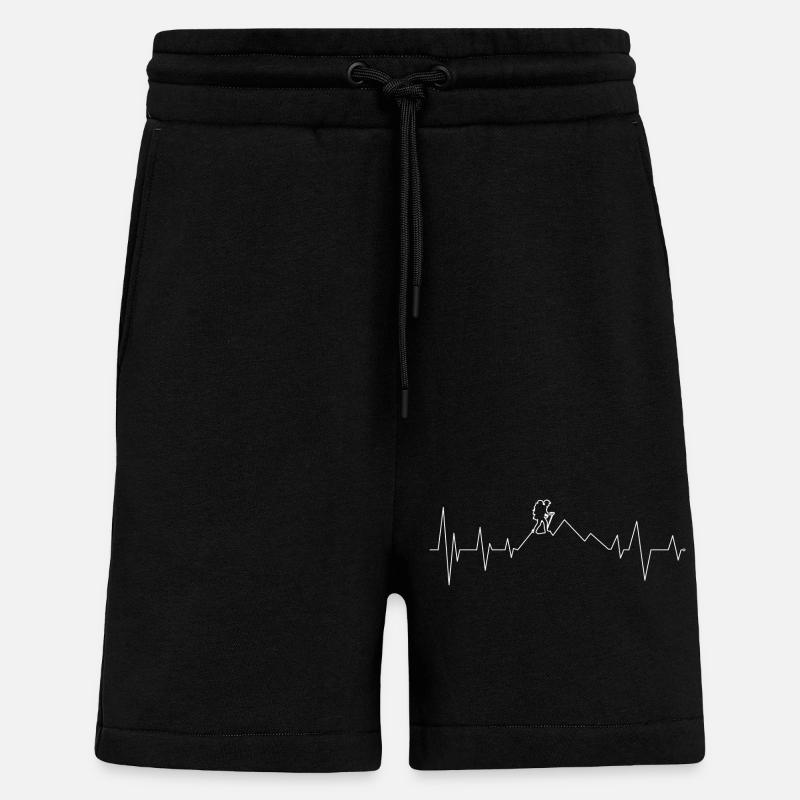 Trek au sommet Heartbeat - Short bio décontracté fabriqué en UE - SOLID BLACK