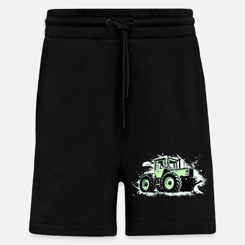 Green Tractor - MB-trac 1300 - Shorts - made by SPREAD - SOLID BLACK