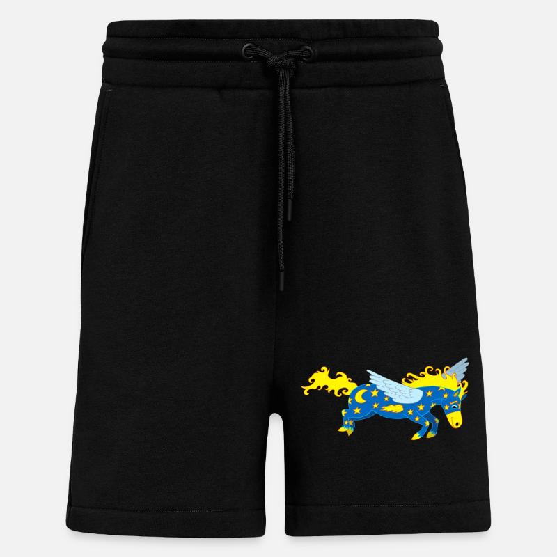 Pegasus-Pferd - Shorts - made by SPREAD - SOLID BLACK