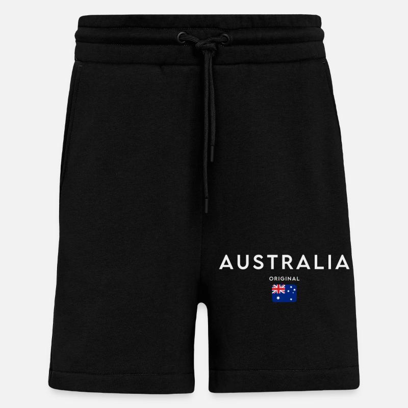 Australian flag, Australian pride - Shorts - made by SPREAD - SOLID BLACK
