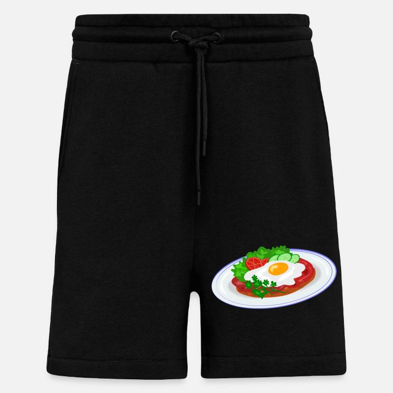 Traditionelles Englisches Frühstück - Shorts - made by SPREAD - SOLID BLACK
