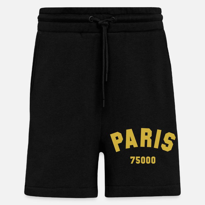 PARIS Postal code - Shorts - made by SPREAD - SOLID BLACK
