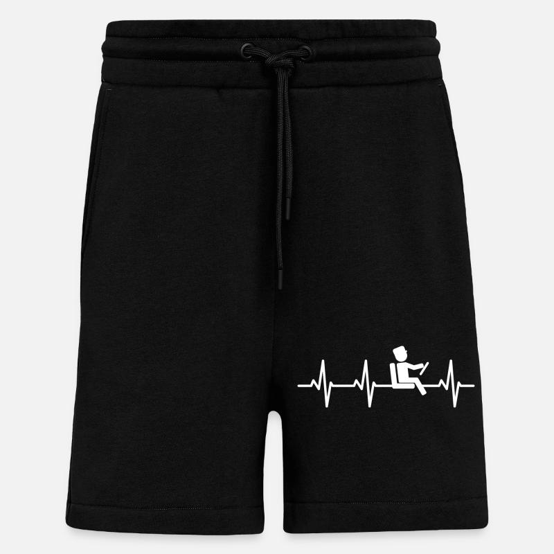 Busfahrer EKG Herzlinie - Shorts - made by SPREAD - SOLID BLACK