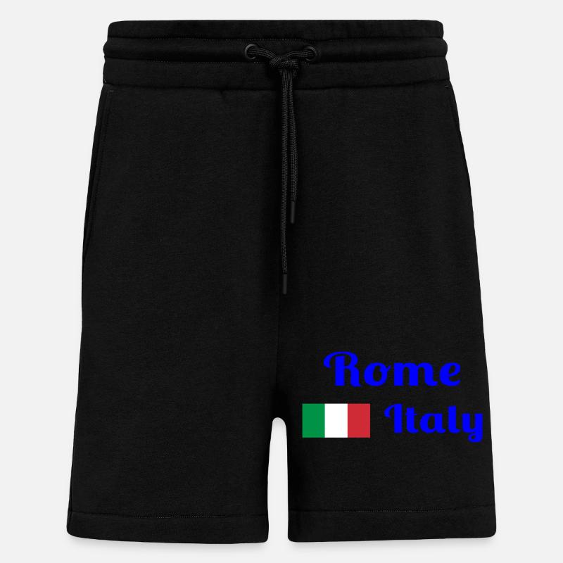 Rome, Italie - Imprimés élégants - Short bio décontracté fabriqué en UE - SOLID BLACK