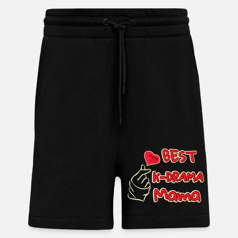Meilleure maman best kdrama mama - Short bio décontracté fabriqué en UE - SOLID BLACK