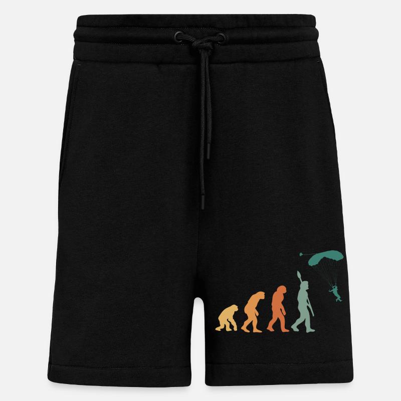 Parapente Evolution Retro - Short bio décontracté fabriqué en UE - SOLID BLACK