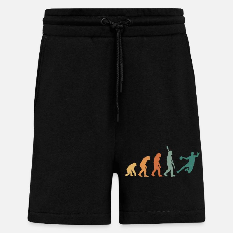 Evolution Handball Retro - Shorts - made by SPREAD - SOLID BLACK