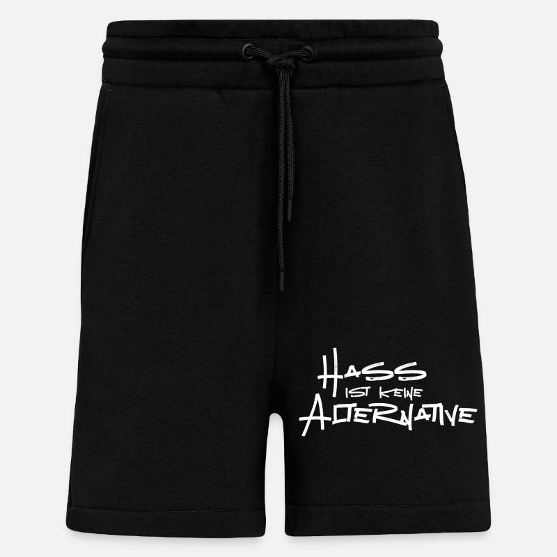 Hass ist keine Alternative - Shorts - made by SPREAD - SOLID BLACK