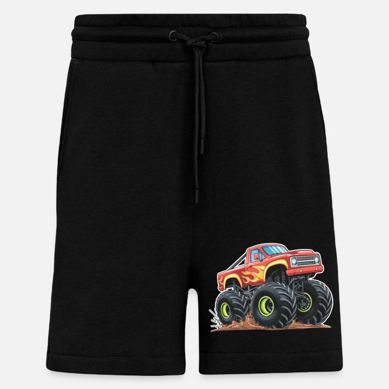 Monster Truck Madness - Shorts - made by SPREAD - SOLID BLACK