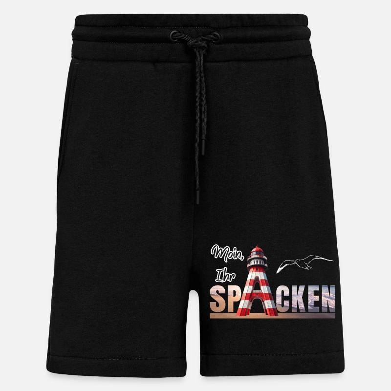 Moin Ihr SPACKEN - Shorts - made by SPREAD - SOLID BLACK