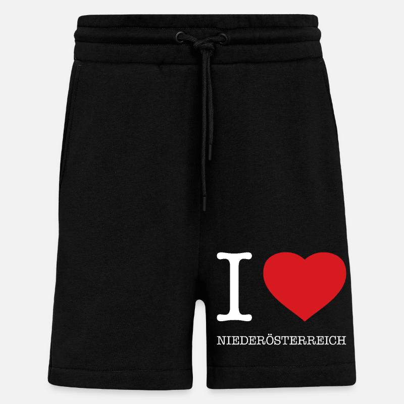 J’adore la Basse-Autriche - Short bio décontracté fabriqué en UE - SOLID BLACK