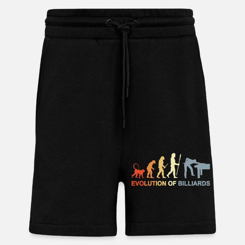 Pool Billard Evolution - Shorts - made by SPREAD - SOLID BLACK