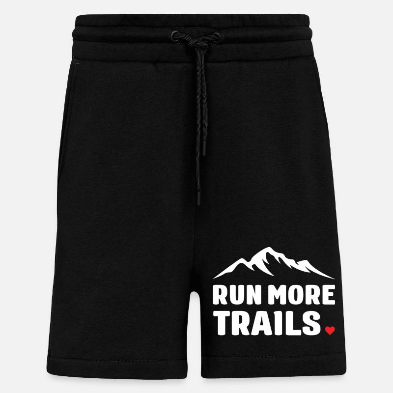Courez plus de sentiers - Short bio décontracté fabriqué en UE - SOLID BLACK