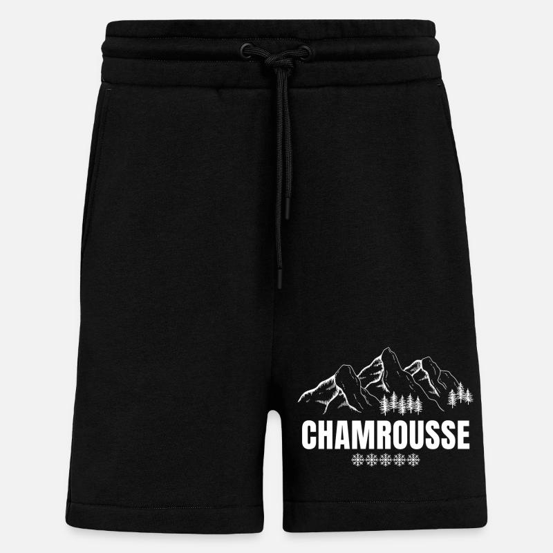 Chamrousse, Skigebiet, Skigebiet - Shorts - made by SPREAD - SOLID BLACK