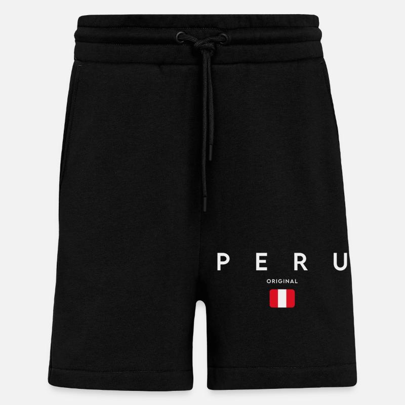 Flagge von Peru, peruanischer Stolz - Shorts - made by SPREAD - SOLID BLACK