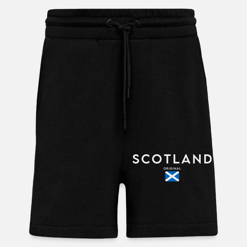 Drapeau de l’Ecosse, fierté écossaise - Short bio décontracté fabriqué en UE - SOLID BLACK