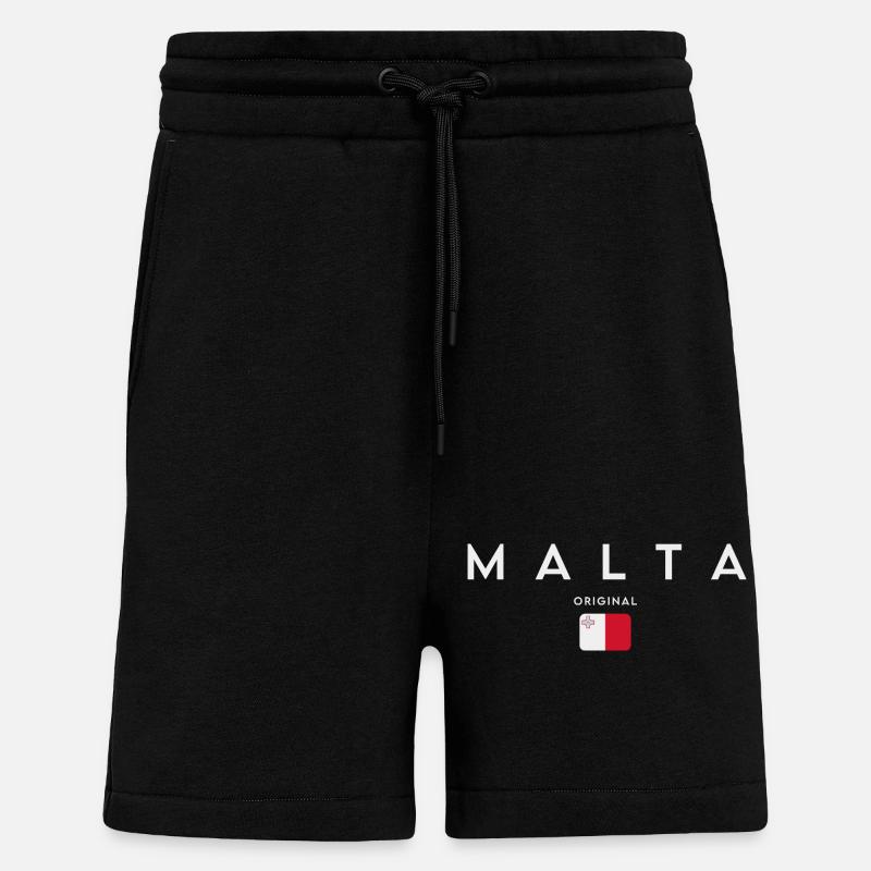 Flagge von Malta, maltesischer Stolz - Shorts - made by SPREAD - SOLID BLACK