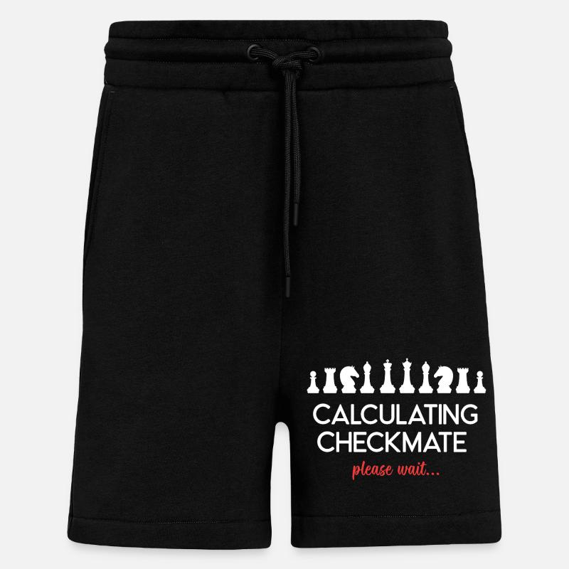 Schach - Schachmatt berechnen. Bitte warten... - Shorts - made by SPREAD - SOLID BLACK
